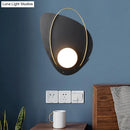 GobekUsa Minimalist Black Triangular Wall Lamp with White Glass Shade