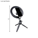 GobekUsa Minimalist Black Tripod Phone Holder with LED Vanity Light and Fill-in Flash Lighting +