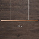 GobekUsa Black Walnut Log Strip Pendant Light for Dining Room, Office, and Bar