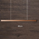 GobekUsa Black Walnut Log Strip Pendant Light for Dining Room, Office, and Bar