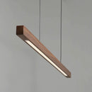 GobekUsa Black Walnut Log Strip Pendant Light for Dining Room, Office, and Bar