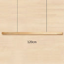 GobekUsa Black Walnut Log Strip Pendant Light for Dining Room, Office, and Bar