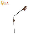 GobekUsa Black Walnut Swing Arm Wall Lamp with Switch | Minimalist Design for Home Decor