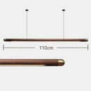 GobekUsa Black Walnut Wood Pendant Lights: Minimalist LED Dining Room Hanglamp
