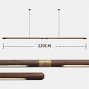 GobekUsa Black Walnut Wood Pendant Lights: Minimalist LED Dining Room Hanglamp