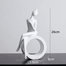 GobekUsa Abstract Resin Sculpture Modern Desk Decoration Minimalist Figures Ornaments