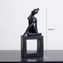 GobekUsa Abstract Resin Sculpture Modern Desk Decoration Minimalist Figures Ornaments
