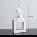 GobekUsa Abstract Resin Sculpture Modern Desk Decoration Minimalist Figures Ornaments