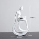 GobekUsa Abstract Resin Sculpture Modern Desk Decoration Minimalist Figures Ornaments