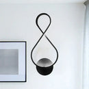 GobekUsa 8-Shaped Acrylic LED Wall Sconce in Black/White - Warm/White Lighting