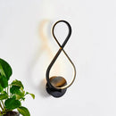 GobekUsa 8-Shaped Acrylic LED Wall Sconce in Black/White - Warm/White Lighting
