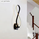 GobekUsa 8-Shaped Acrylic LED Wall Sconce in Black/White - Warm/White Lighting