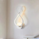 GobekUsa 8-Shaped Acrylic LED Wall Sconce in Black/White - Warm/White Lighting