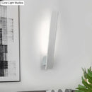 GobekUsa Sleek LED Wall Lighting: Aluminum Shade Black/White Finish Sconce for Bedroom