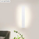 GobekUsa Sleek LED Wall Lighting: Aluminum Shade Black/White Finish Sconce for Bedroom