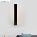 GobekUsa Sleek LED Wall Lighting: Aluminum Shade Black/White Finish Sconce for Bedroom