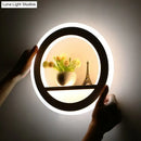 GobekUsa Minimalist Circular LED Wall Sconce in White for Living Room