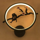GobekUsa Minimalist Circular LED Wall Sconce in White for Living Room