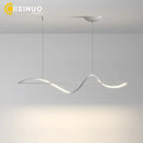 GobekUsa Dimmable LED Linear Chandelier Pendant for Kitchen Bedroom Dining Room