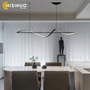 GobekUsa Dimmable LED Linear Chandelier Pendant for Kitchen Bedroom Dining Room