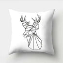Minimalist black & white flocking pillowcase living room cushion cover by Decorbites