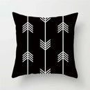 Minimalist black & white flocking pillowcase living room cushion cover by Decorbites