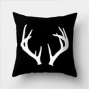 Minimalist black & white flocking pillowcase living room cushion cover by Decorbites