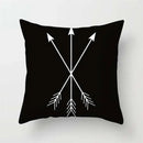 Minimalist black & white flocking pillowcase living room cushion cover by Decorbites