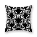 Minimalist black & white geometric cushion cover living room decor by Decorbites