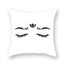 Minimalist black & white geometric cushion cover living room decor by Decorbites