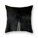 Minimalist black & white geometric cushion cover living room decor by Decorbites