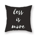 Minimalist black & white geometric cushion cover living room decor by Decorbites