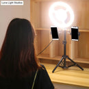 GobekUsa Simplicity Ring Make-Up Light Metal Phone Holder with USB LED Fill-in Flash in Black