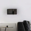 GobekUsa Modern Metal LED Wall Sconce with Shelf - Black and White