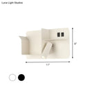 GobekUsa Modern Metal LED Wall Sconce with Shelf - Black and White