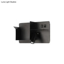 GobekUsa Modern Metal LED Wall Sconce with Shelf - Black and White