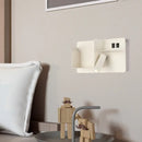 GobekUsa Modern Metal LED Wall Sconce with Shelf - Black and White