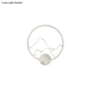 GobekUsa Minimalist Acrylic Ring Wall Lamp with LED, White/Black Mountain Shade