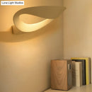 GobekUsa Modern Black/White Curved Shade LED Wall Sconce - Stylish Aluminum Lamp for Bedroom