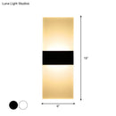 GobekUsa Minimalist Black/White Rectangular LED Sconce Light - Thinnest Wall Mounted Lamp in Warm/White Light - 11.5"/16" W