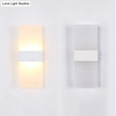 GobekUsa Minimalist Black/White Rectangular LED Sconce Light - Thinnest Wall Mounted Lamp in Warm/White Light - 11.5"/16" W