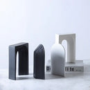 GobekUsa Geometric Ceramic Semicircular Arch Decor Figurines Home Decor Accessories