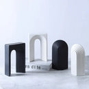 GobekUsa Geometric Ceramic Semicircular Arch Decor Figurines Home Decor Accessories