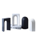 GobekUsa Geometric Ceramic Semicircular Arch Decor Figurines Home Decor Accessories