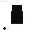GobekUsa Minimalist Iron Movable Shade Square Wall Lamp - Black/White LED Sconce Lighting in Warm/White Light