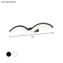 GobekUsa Minimalist Black/White Wavelet LED Wall Sconce with Frosted Diffuser, Available in 16", 23.5", or 31.5" Lengths