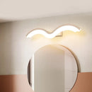 GobekUsa Minimalist Black/White Wavelet LED Wall Sconce with Frosted Diffuser, Available in 16", 23.5", or 31.5" Lengths
