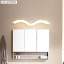 GobekUsa Minimalist Black/White Wavelet LED Wall Sconce with Frosted Diffuser, Available in 16", 23.5", or 31.5" Lengths