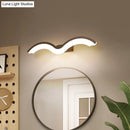 GobekUsa Minimalist Black/White Wavelet LED Wall Sconce with Frosted Diffuser, Available in 16", 23.5", or 31.5" Lengths