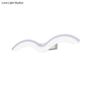 GobekUsa Minimalist Black/White Wavelet LED Wall Sconce with Frosted Diffuser, Available in 16", 23.5", or 31.5" Lengths